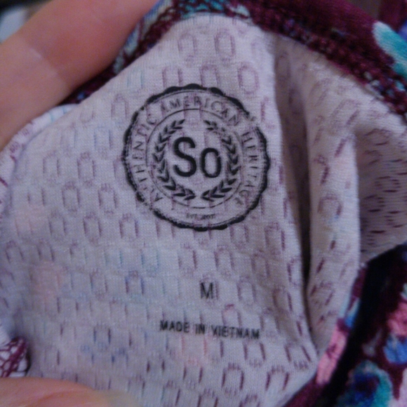 SO textured fit and flare floral halter dress size medium - Picture 7 of 7